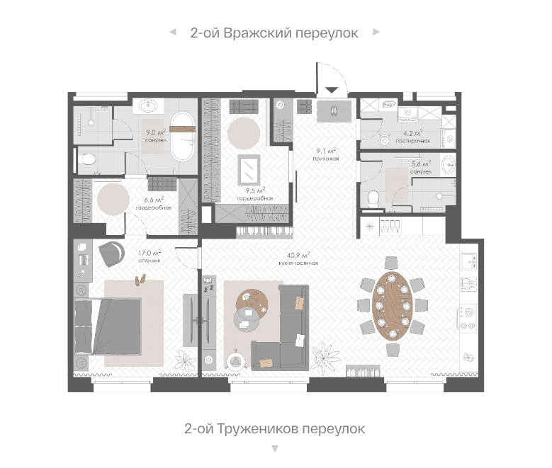 2 этаж 1-комнатн. 101 кв.м.
